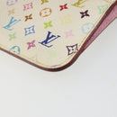 LOUIS VUITTON Multicolor Pochette Cles NM Purse White M93734 Auth 177362-15