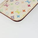 LOUIS VUITTON Multicolor Pochette Cles NM Purse White M93734 Auth 177362-16