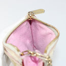 LOUIS VUITTON Multicolor Pochette Cles NM Purse White M93734 Auth 177362-17