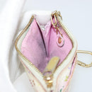 LOUIS VUITTON Multicolor Pochette Cles NM Purse White M93734 Auth 177362-18
