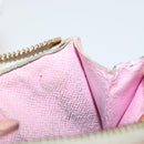 LOUIS VUITTON Multicolor Pochette Cles NM Purse White M93734 Auth 177362-12