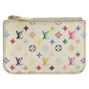 LOUIS VUITTON Multicolor Pochette Cles NM Purse White M93734 Auth 177362-13