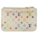 LOUIS VUITTON Multicolor Pochette Cles NM Purse White M93734 Auth 177362-2
