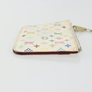 LOUIS VUITTON Multicolor Pochette Cles NM Purse White M93734 Auth 177362-3