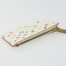 LOUIS VUITTON Multicolor Pochette Cles NM Purse White M93734 Auth 177362-5