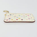 LOUIS VUITTON Multicolor Pochette Cles NM Purse White M93734 Auth 177362-6