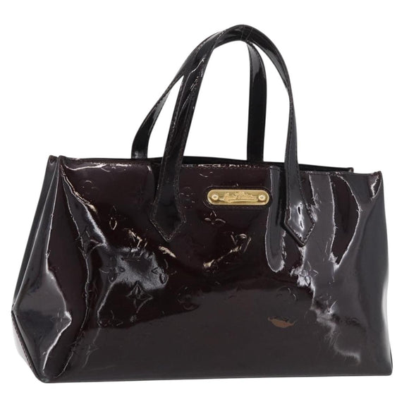 LOUIS VUITTON Monogram Vernis Wilshire PM Hand Bag Amarante M93641 Auth 177431