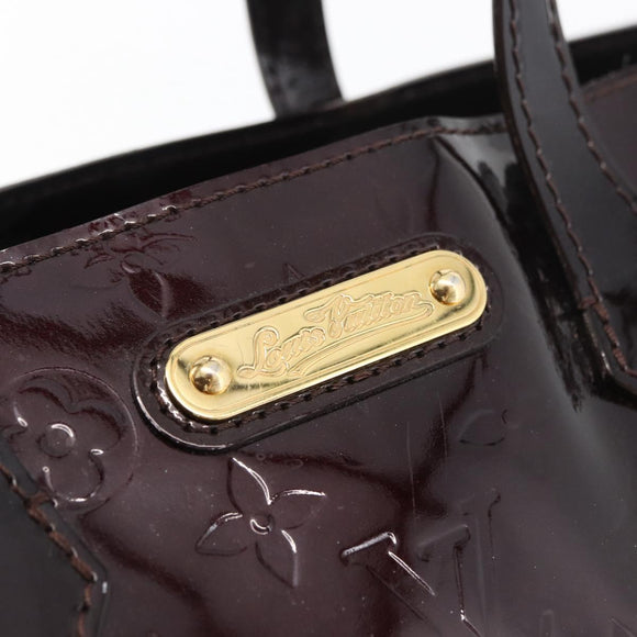 LOUIS VUITTON Monogram Vernis Wilshire PM Hand Bag Amarante M93641 Auth 177431