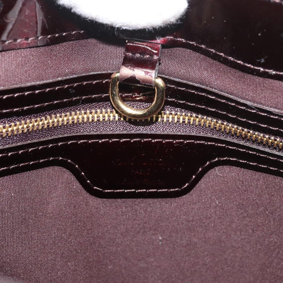 LOUIS VUITTON Monogram Vernis Wilshire PM Hand Bag Amarante M93641 Auth 177431