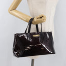 LOUIS VUITTON Monogram Vernis Wilshire PM Hand Bag Amarante M93641 Auth 177431-23