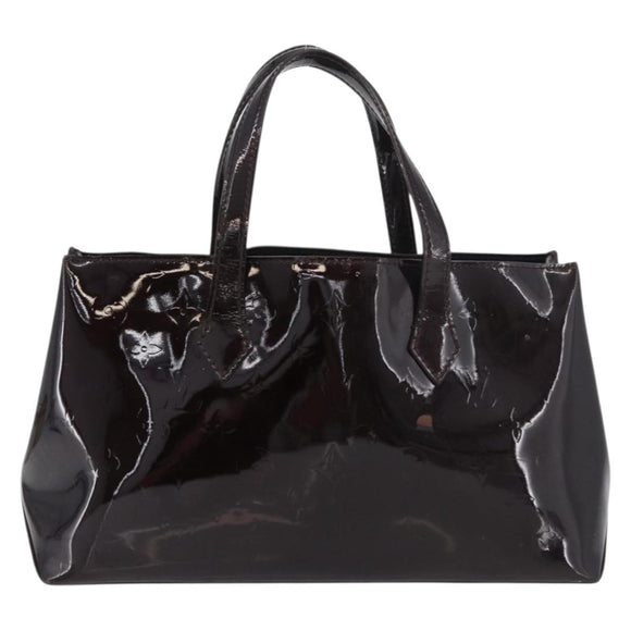 LOUIS VUITTON Monogram Vernis Wilshire PM Hand Bag Amarante M93641 Auth 177431