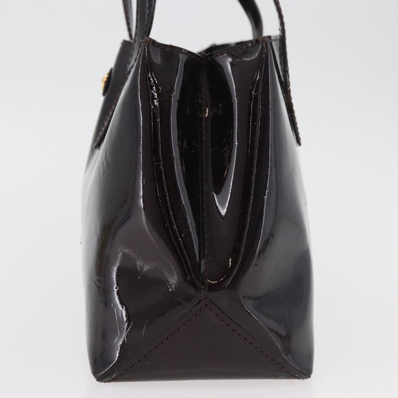LOUIS VUITTON Monogram Vernis Wilshire PM Hand Bag Amarante M93641 Auth 177431
