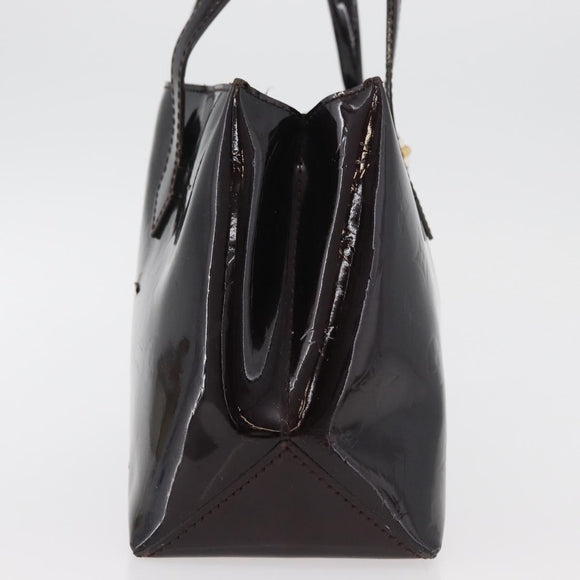 LOUIS VUITTON Monogram Vernis Wilshire PM Hand Bag Amarante M93641 Auth 177431