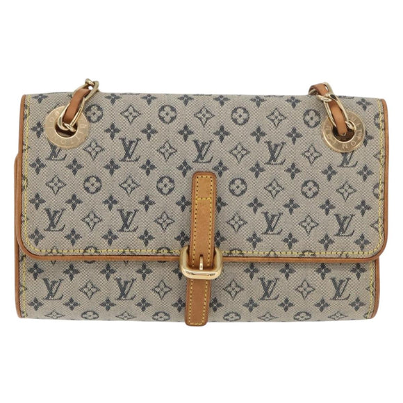 LOUIS VUITTON Monogram Mini Camille Chain Shoulder Bag Blue M92002 Auth 177432A