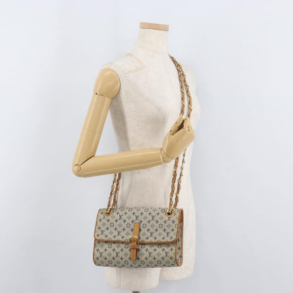 LOUIS VUITTON Monogram Mini Camille Chain Shoulder Bag Blue M92002 Auth 177432A