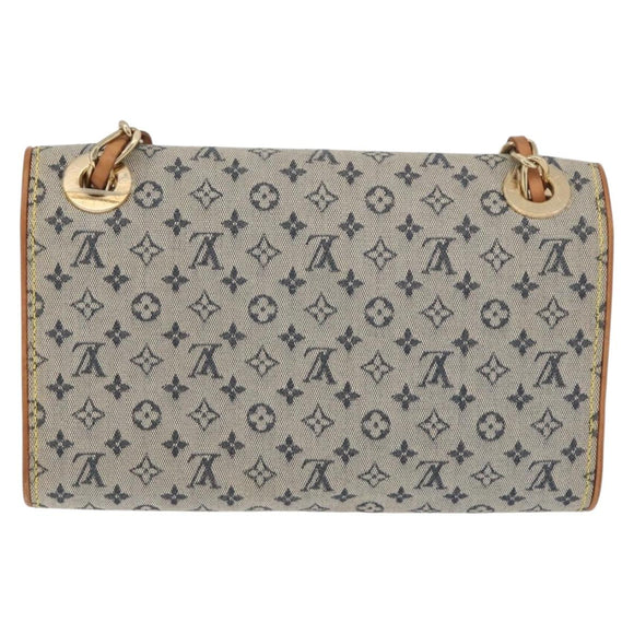 LOUIS VUITTON Monogram Mini Camille Chain Shoulder Bag Blue M92002 Auth 177432A