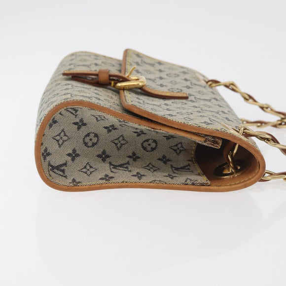 LOUIS VUITTON Monogram Mini Camille Chain Shoulder Bag Blue M92002 Auth 177432A