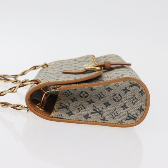 LOUIS VUITTON Monogram Mini Camille Chain Shoulder Bag Blue M92002 Auth 177432A