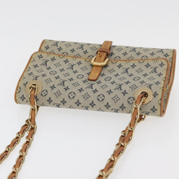 LOUIS VUITTON Monogram Mini Camille Chain Shoulder Bag Blue M92002 Auth 177432A