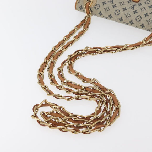 LOUIS VUITTON Monogram Mini Camille Chain Shoulder Bag Blue M92002 Auth 177432A