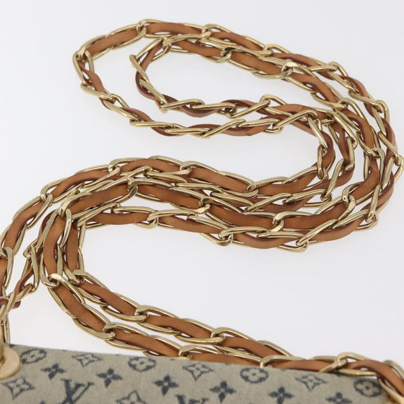 LOUIS VUITTON Monogram Mini Camille Chain Shoulder Bag Blue M92002 Auth 177432A