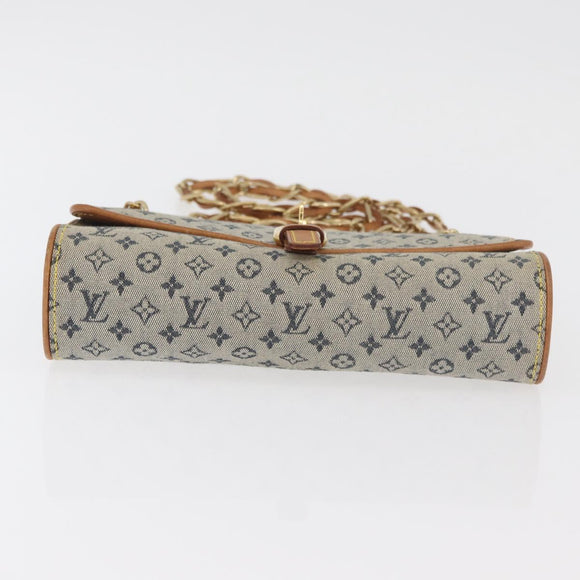 LOUIS VUITTON Monogram Mini Camille Chain Shoulder Bag Blue M92002 Auth 177432A