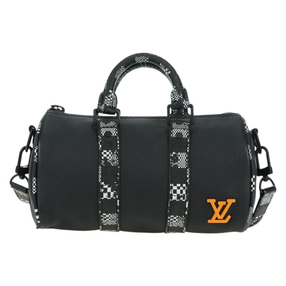 LOUIS VUITTON Damier Distorted City Keepall XS Tasche Schwarz M80202 LV Auth 177433SM