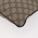 GUCCI GG Supreme Shoulder Bag PVC Beige Silver 141626 Auth 177434-11