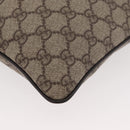 GUCCI GG Supreme Shoulder Bag PVC Beige Silver 141626 Auth 177434-13