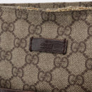 GUCCI GG Supreme Shoulder Bag PVC Beige Silver 141626 Auth 177434-14