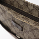 GUCCI GG Supreme Shoulder Bag PVC Beige Silver 141626 Auth 177434-15