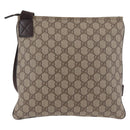 GUCCI GG Supreme Shoulder Bag PVC Beige Silver 141626 Auth 177434-3