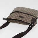 GUCCI GG Supreme Shoulder Bag PVC Beige Silver 141626 Auth 177434-6