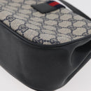 GUCCI GG Supreme Sherry Line Shoulder Bag PVC Navy Gold 10 02 024 Auth 177436-13
