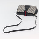 GUCCI GG Supreme Sherry Line Shoulder Bag PVC Navy Gold 10 02 024 Auth 177436-7