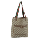 GUCCI GG Supreme Web Sherry Line Bag PVC Beige Red Green 89 02 003 Auth 177437-1