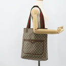 GUCCI GG Supreme Web Sherry Line Bag PVC Beige Red Green 89 02 003 Auth 177437-21