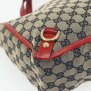 GUCCI GG Canvas Abbey Hand Bag Beige Gold 130739 Auth 177438-16