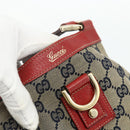 GUCCI GG Canvas Abbey Hand Bag Beige Gold 130739 Auth 177438-17