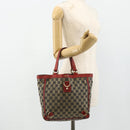 GUCCI GG Canvas Abbey Hand Bag Beige Gold 130739 Auth 177438-22