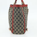 GUCCI GG Canvas Abbey Hand Bag Beige Gold 130739 Auth 177438-3