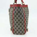 GUCCI GG Canvas Abbey Hand Bag Beige Gold 130739 Auth 177438-4