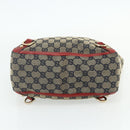 GUCCI GG Canvas Abbey Hand Bag Beige Gold 130739 Auth 177438-5