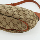 GUCCI GG Canvas Sherry Line Hand Bag Beige Gold 224093 Auth 177439A-10