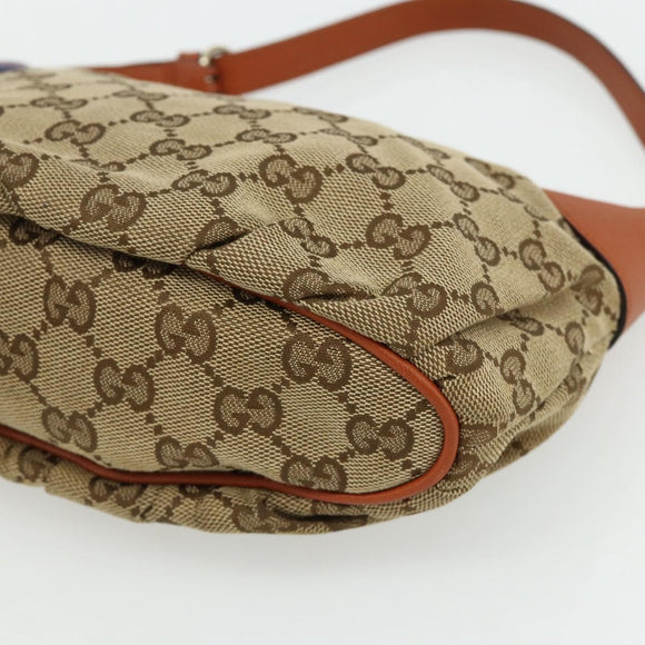 GUCCI GG Canvas Sherry Line Hand Bag Beige Gold 224093 Auth 177439A