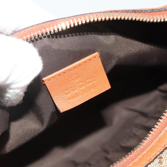 GUCCI GG Canvas Sherry Line Hand Bag Beige Gold 224093 Auth 177439A