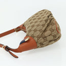 GUCCI GG Canvas Sherry Line Hand Bag Beige Gold 224093 Auth 177439A-4