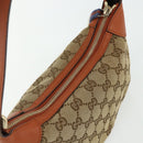GUCCI GG Canvas Sherry Line Hand Bag Beige Gold 224093 Auth 177439A-6