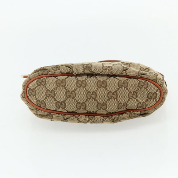 GUCCI GG Canvas Sherry Line Hand Bag Beige Gold 224093 Auth 177439A