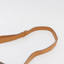 CELINE Macadam Canvas Horse Carriage Bag PVC Leather Brown Gold Auth 177443A-8